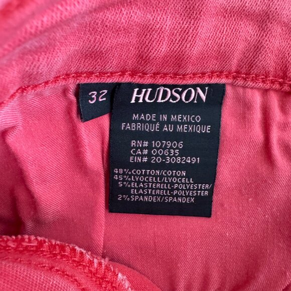 Women's Hudson Krista Ankle Super Skinny Mid to High Rise Jeans Orange Size 32 - Picture 7 of 12